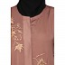 Front Open cuff sleeves  Embroidery Abaya - Rose Golden